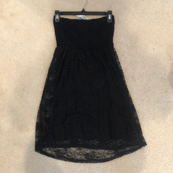 black strapless lace dress - Picture 1 of 2
